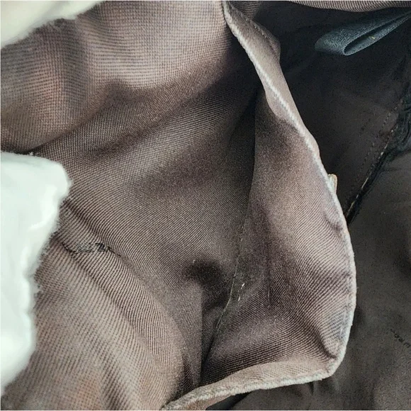 Vintage Fendi Zucchino FF Monogram Canvas Tote Bag Brown Leather Trim Italy - Picture 5 of 10